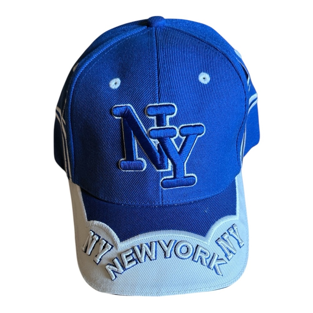 NEW YORK NY ADJUSTABLE BASEBALL STRAP BACK HAT CAP 6-PANEL EMBROIDERED NWOT